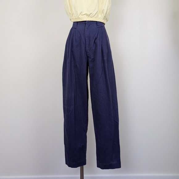 Free with Purchase 90s Runaway Bay Trousers High Rise Waisted Pleated Pants - Picture 10 of 10